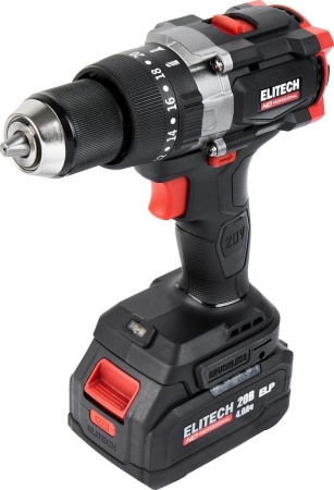Ударная дрель-шуруповерт ELITECH CD 20BL2 E2201.042.02 (с 2-мя АКБ, кейс) купить в Минске с доставкой