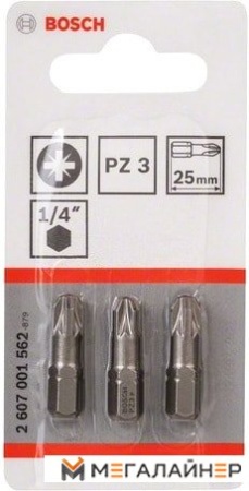 Набор бит Bosch 2607001562 (3 предмета) купить в Минске с доставкой