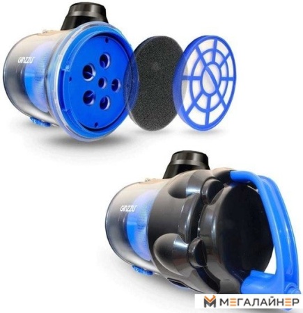 Пылесос Ginzzu VS420 (черный/синий) купить в Минске с доставкой