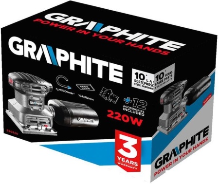 Виброшлифмашина GRAPHITE 59G320 купить в Минске с доставкой