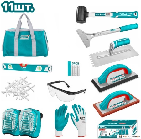 Набор домашнего мастера Total Набор для плиточных работ THKTTS1106 (11 предметов) купить в Минске с доставкой