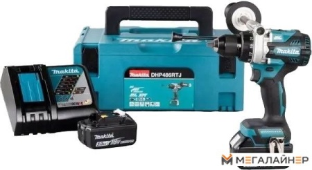Ударная дрель-шуруповерт Makita DHP486RTJ (с 2-мя АКБ 5 Ач, кейс) купить в Минске с доставкой