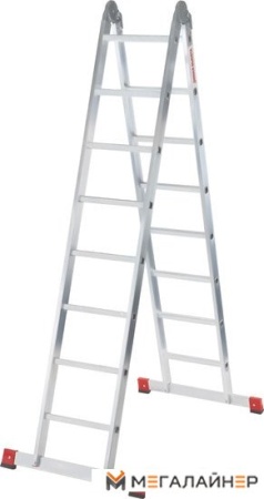 Лестница-трансформер Новая высота NV 331 шарнирная 2x7 ступеней купить в Минске с доставкой