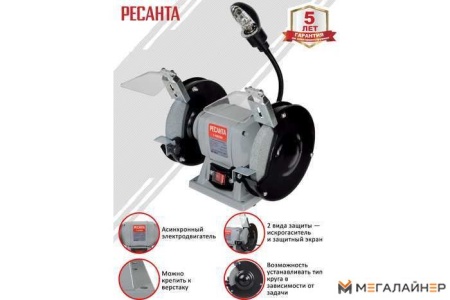 Заточный станок Ресанта Т-150/250 купить в Минске с доставкой