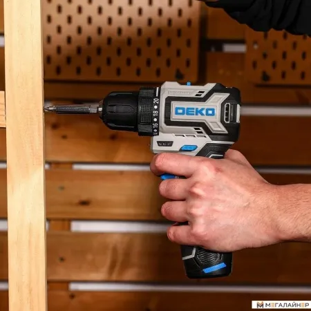 Дрель-шуруповерт Deko Sharker 12V PRO 084-1036 (с 2-мя АКБ, кейс) купить в Минске с доставкой
