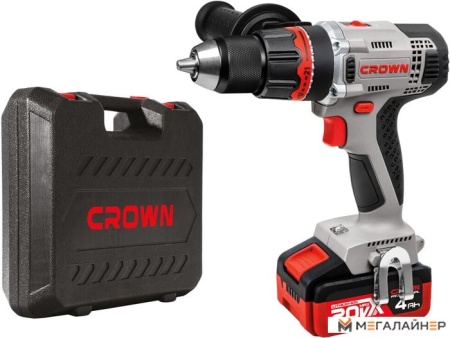 Ударная дрель-шуруповерт Crown CT21076HMX-4 BMC (с 2-мя АКБ, кейс) купить в Минске с доставкой