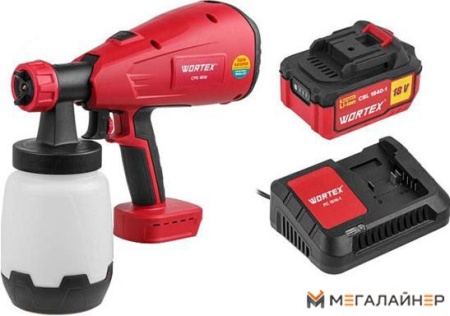 Краскораспылитель Wortex CPS 1810 0333270 (с 1-им АКБ) купить в Минске с доставкой