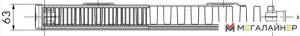 Стальной панельный радиатор Terra teknik 11 БП 500x1000