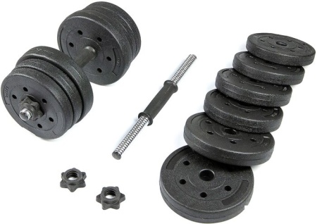 Гантели TREX Sport композитные с соединительным грифом 2x20 кг