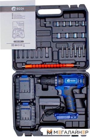 Дрель-шуруповерт Edon AD-21E (с 2-мя АКБ, кейс) купить в Минске с доставкой