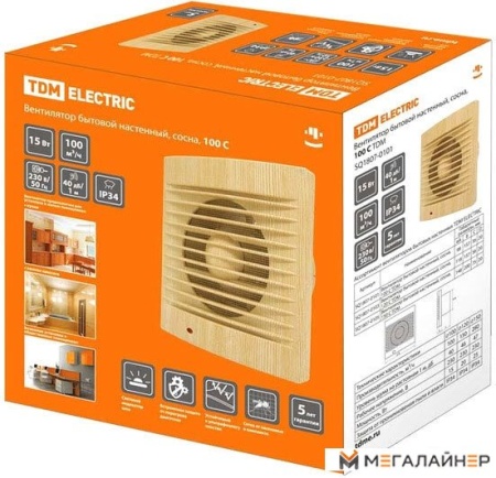 Осевой вентилятор TDM Electric 120 С ЭКО (сосна) SQ1807-0103
