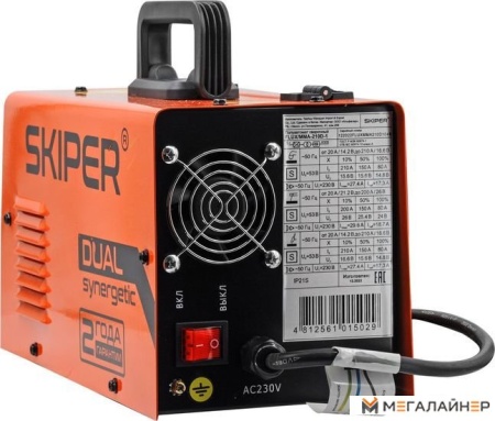 Сварочный инвертор Skiper FLUX/MMA-210D