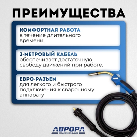 Горелка Aurora MIG 24 AIR COOL 250A (3м)