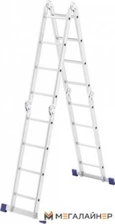 Лестница-трансформер СибрТех 97882 4x4 ступени купить в Минске с доставкой