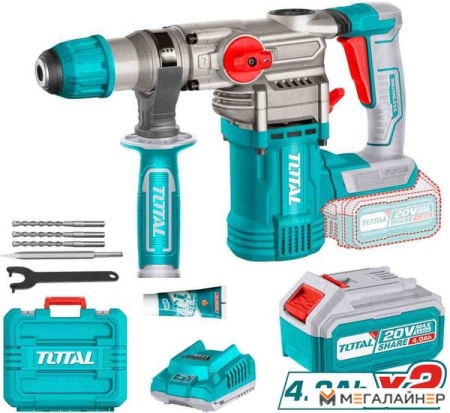 Перфоратор Total TRHLI202882 (с 2-мя АКБ, кейс, набор оснастки) купить в Минске с доставкой