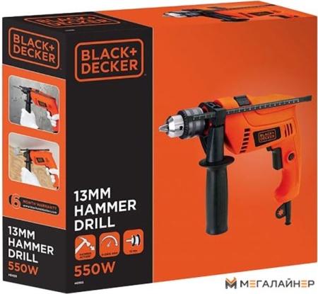 Ударная дрель Black & Decker HD555 купить в Минске с доставкой