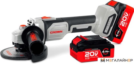 Угловая шлифмашина Crown CT23026-125HXS-4 BMC (с 2-мя АКБ) купить в Минске с доставкой
