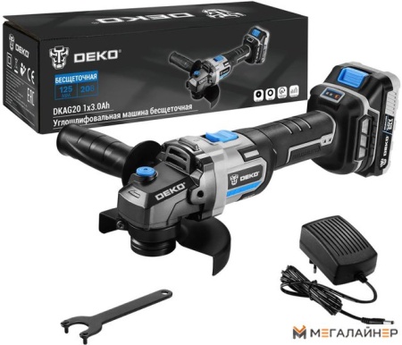 Угловая шлифмашина Deko DKAG20 (с 1-им АКБ) купить в Минске с доставкой
