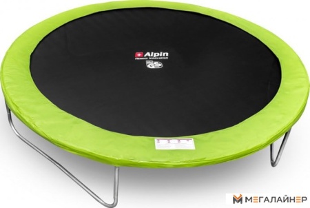 Батут Alpin 4.35 м с защитной сеткой и лестницей