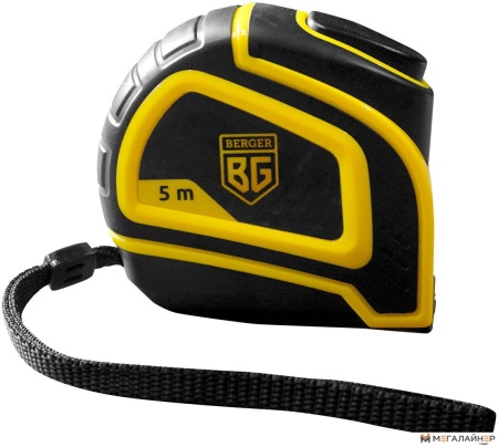 Рулетка Berger Ударопрочная с автостопом 0.025x5м BG1758 купить в Минске с доставкой