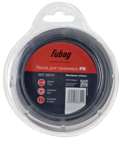 Триммерная леска круглая FUBAG FR 2,4 мм, 15 м