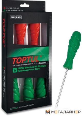 Набор отверток Toptul GAAE0508 (5 предметов) купить в Минске с доставкой