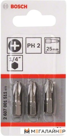 Набор бит Bosch 2607001511 (3 предмета) купить в Минске с доставкой