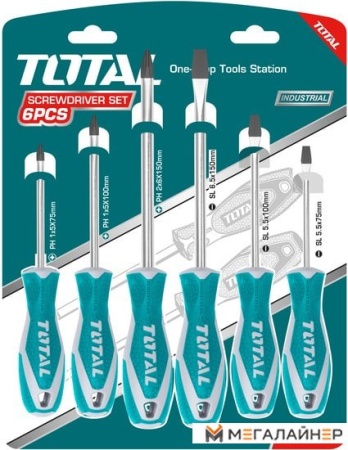 Набор отверток Total THT250606 (6 предметов) купить в Минске с доставкой