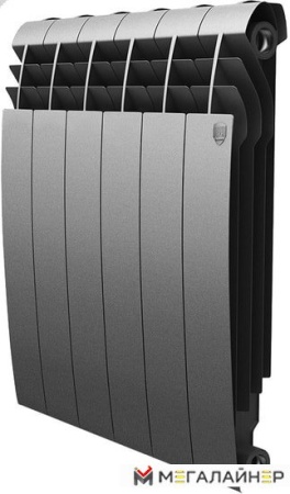 Биметаллический радиатор Royal Thermo BiLiner 500 Silver Satin (12 секций)