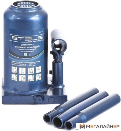 Бутылочный домкрат Stels 51117 6т
