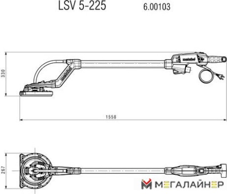 Шлифмашина для стен и потолков Metabo LSV 5-225 600103000 купить в Минске с доставкой