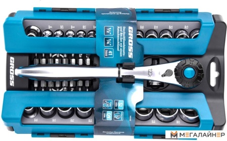 Набор торцевых головок и бит GROSS 14143 (41 предмет) купить в Минске с доставкой