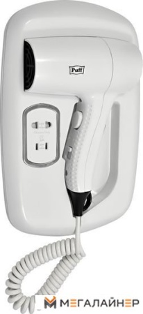 Сушилка для волос Puff 1203B (белый, с доп. розеткой) купить в Минске с доставкой