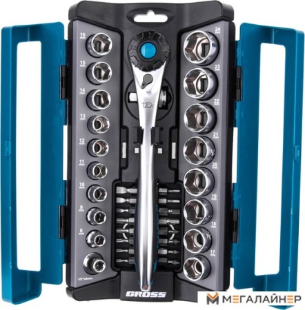 Набор торцевых головок и бит GROSS 14145 (36 предметов) купить в Минске с доставкой