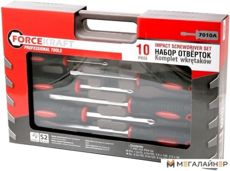 Набор отверток ForceKraft FK-7010A (10 предметов) купить в Минске с доставкой