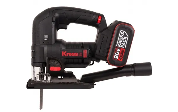 Лобзик аккумуляторный бесщеточный Kress KUE26 20В, 4ач х 2, ЗУ 6А, кейс