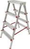 Лестница-стремянка Новая высота NV 112 алюминиевая двухсторонняя 2x4 ступеней