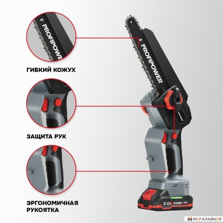 Profipower ProfiSet-2G20 E0217 (цепная пила, секатор, 2 АКБ) купить в Минске с доставкой
