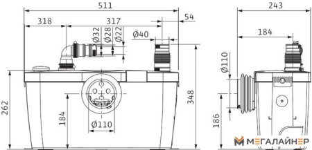 Канализационная установка Wilo HiSewlift 3-15 купить в Минске с доставкой