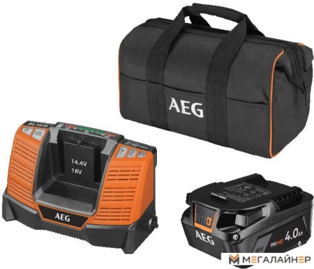 Аккумулятор с зарядным устройством AEG Powertools SEТL1840SHD 4935478944 (18В/4 Ah + 18В, сумка) купить в Минске с доставкой