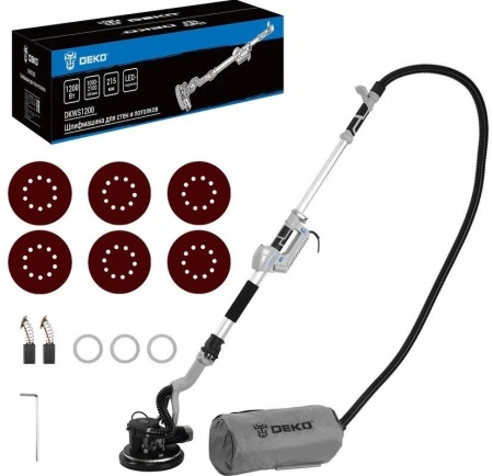 Шлифмашина для стен и потолков Deko DKWS1200 085-1061