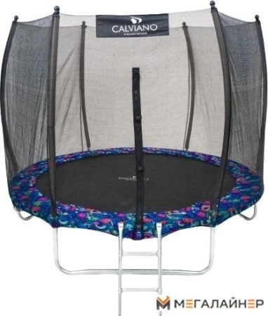 Батут Calviano Outside Master Smile 252 см - 8ft (внешняя сетка, с лестницей)