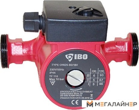 Циркуляционный насос IBO OHI 25-60/180 купить в Минске с доставкой