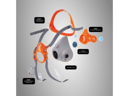 Полумаска 6500 с фильтрами P3R 2шт. Jeta Safety (комплект сварщика) (р-р L, подходит для методов сварки: MIG, TIG, MMA, Stick, PLASMA) WeldKit6500-L