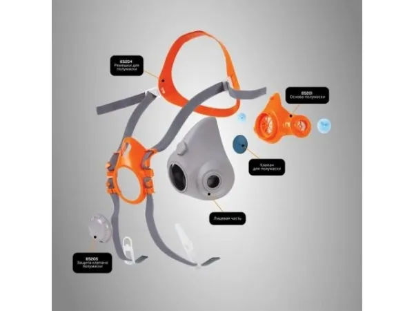 Полумаска 6500 с фильтрами P3R 2шт. Jeta Safety (комплект сварщика) (р-р L, подходит для методов сварки: MIG, TIG, MMA, Stick, PLASMA) WeldKit6500-L