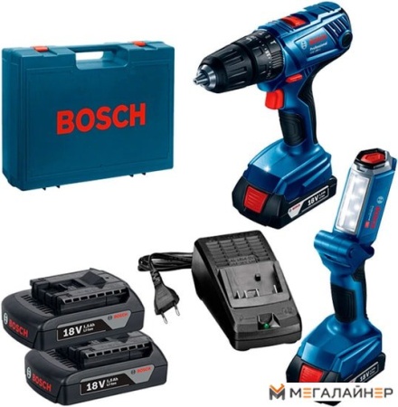 Дрель-шуруповерт Bosch GSR 180-LI Plus GLI 18V-300 Professional (с 2-мя АКБ) купить в Минске с доставкой