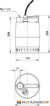 Дренажный насос Grundfos Unilift KP 350 M 1 купить в Минске с доставкой