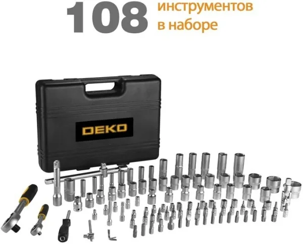 Универсальный набор инструментов Deko DKMT108 (108 предметов) купить в Минске с доставкой