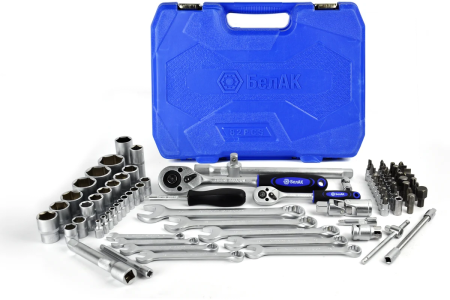 Набор головок и бит 82пр. БелАК Профи (1/4", 1/2", 6 граней, закалка V3) (БАК.07003) купить в Минске с доставкой