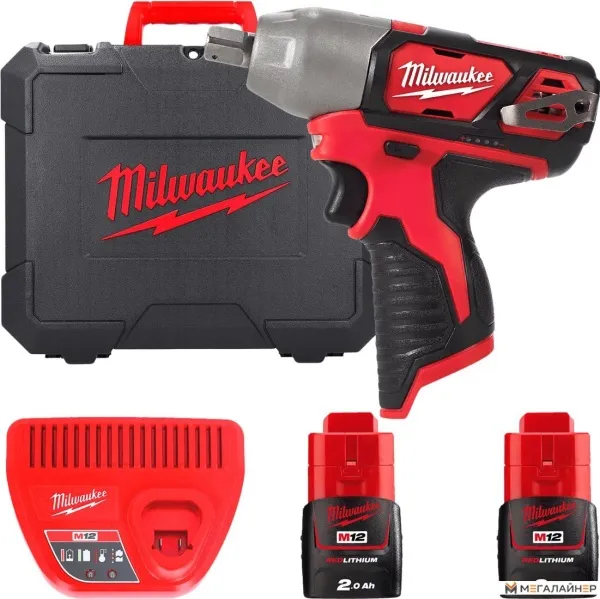 Гайковерт Milwaukee M12 M12BIW12-202C 4933447133 (с 2-мя АКБ, кейс) купить в Минске с доставкой